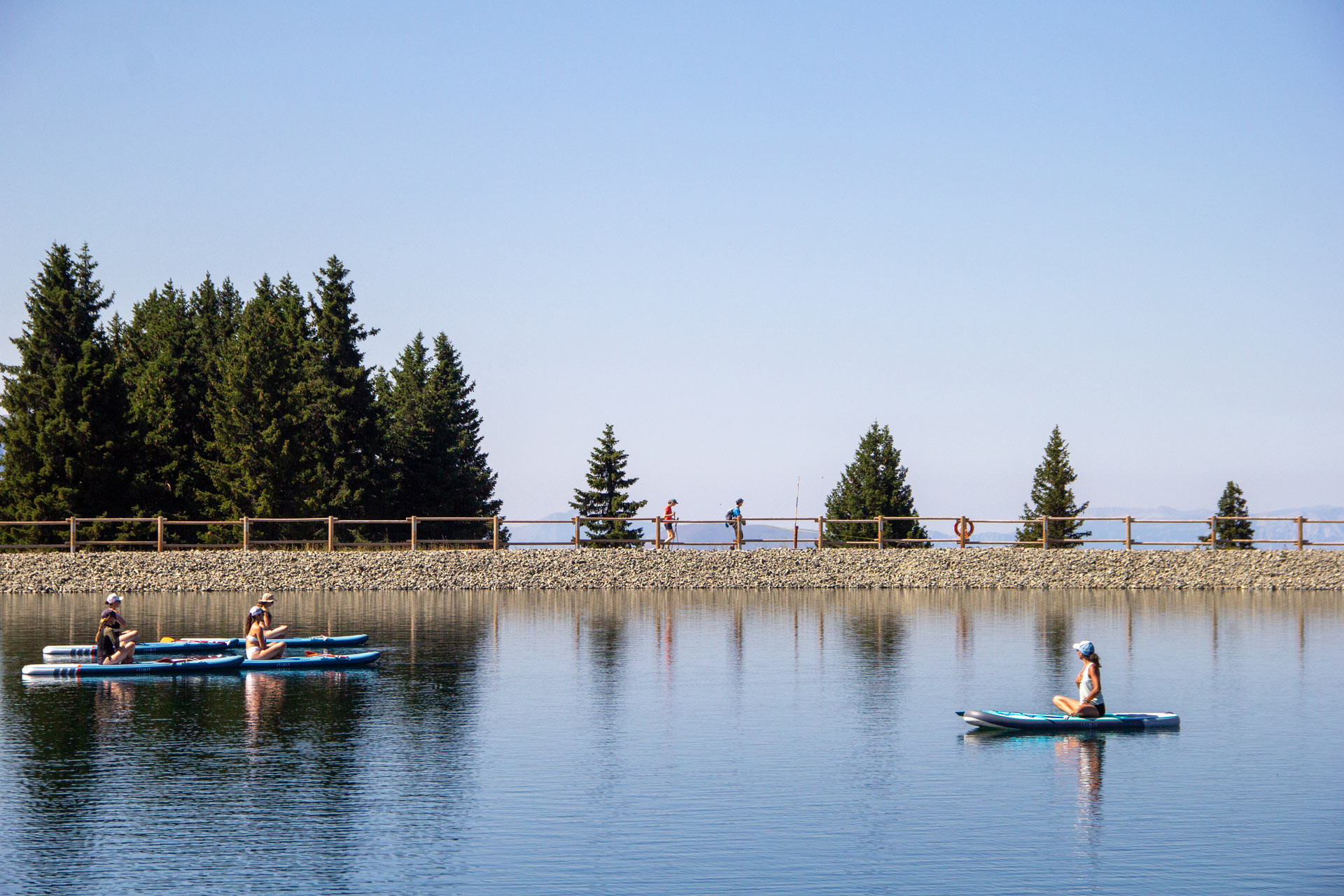 Activité yoga paddle lac de la Lauze Chamrousse