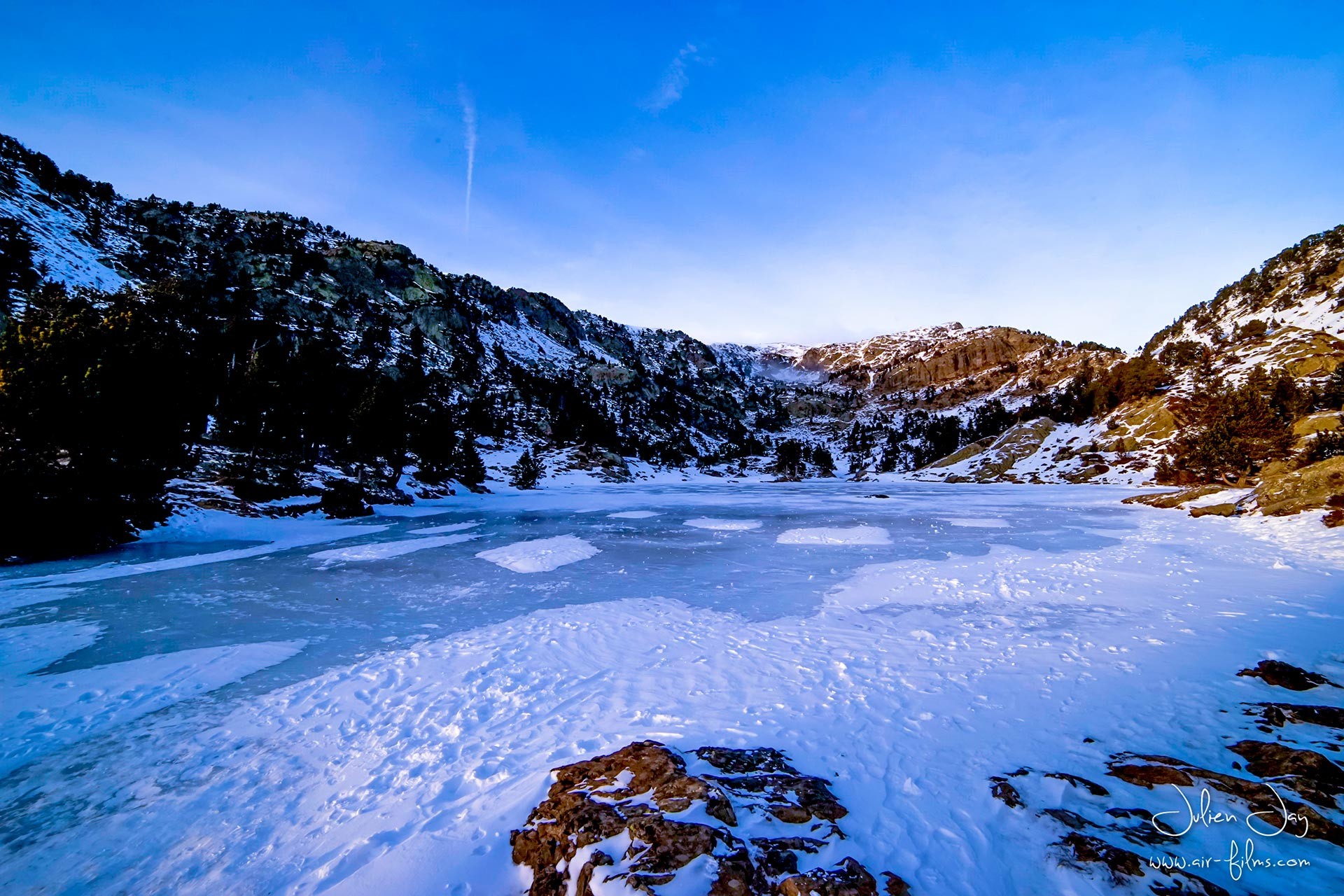 Chamrousse Achard lake spring melting snow - © Julien Jay Chamrousse Achard lake spring melting snow mountain resort grenoble isere french alps france