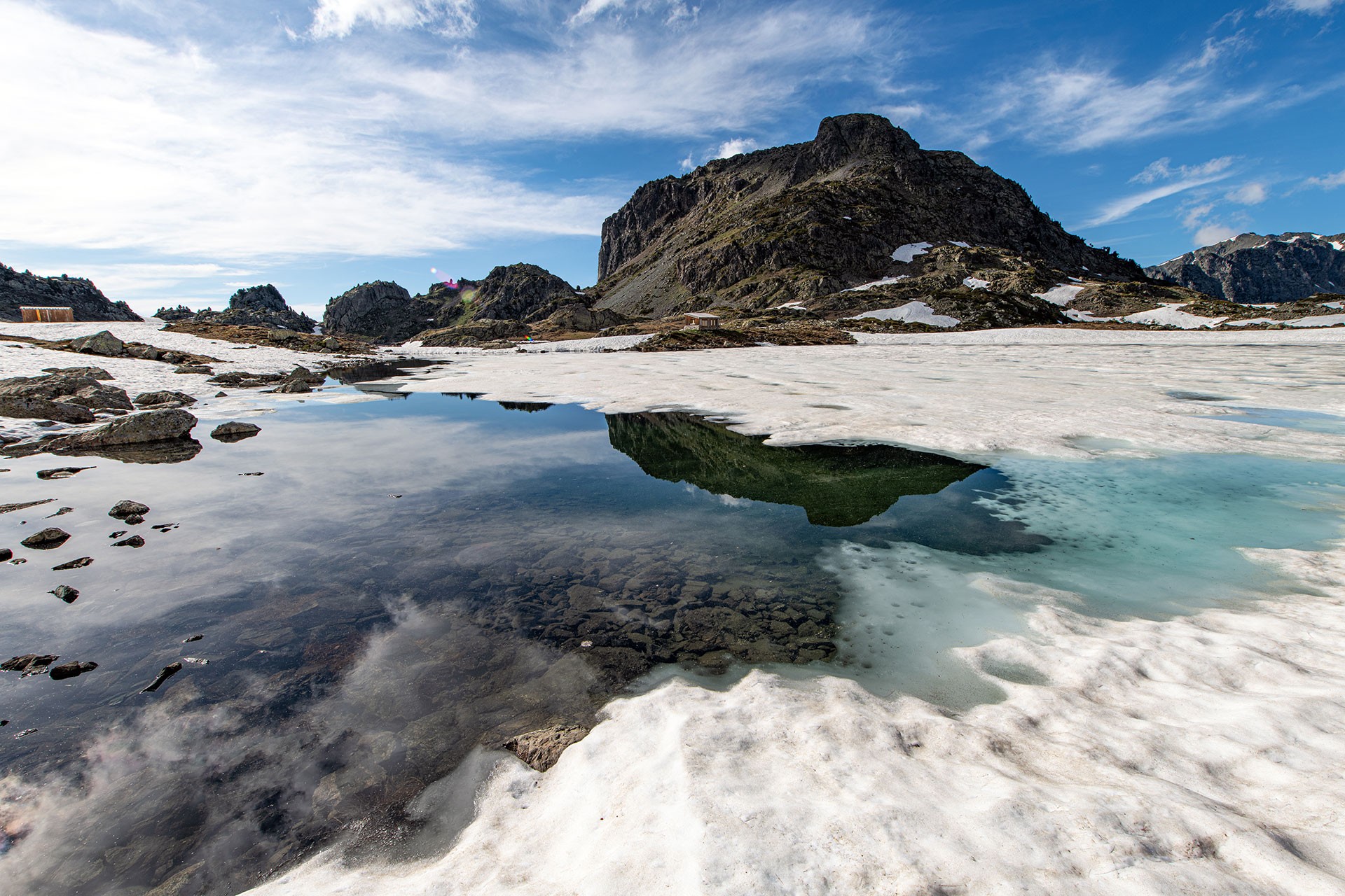Chamrousse Robert lakes spring melting snow  - © Philippe Halot Chamrousse Robert lakes spring melting snow mountain resort grenoble isere french alps france