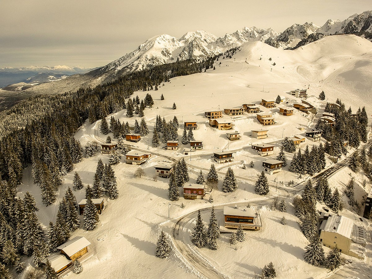 Chamrousse 1650 metres village ski resort grenoble isere french alps france