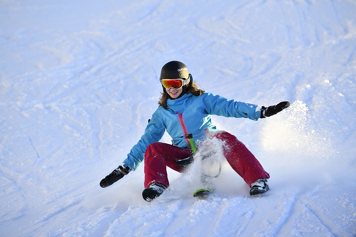 Chamrousse blog experience snooc test Sledging Park new snow slide mountain ski resort isere french alps france
