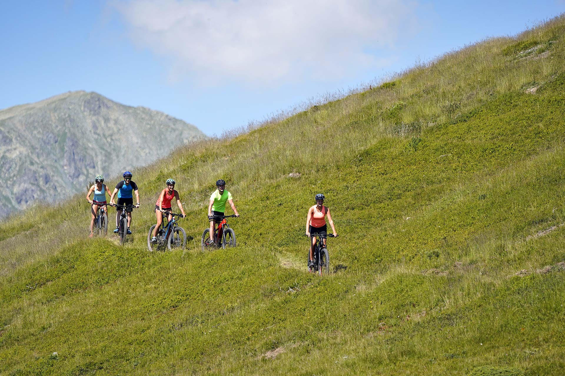 Chamrousse ebike trail mountain resort grenoble isere french alps france