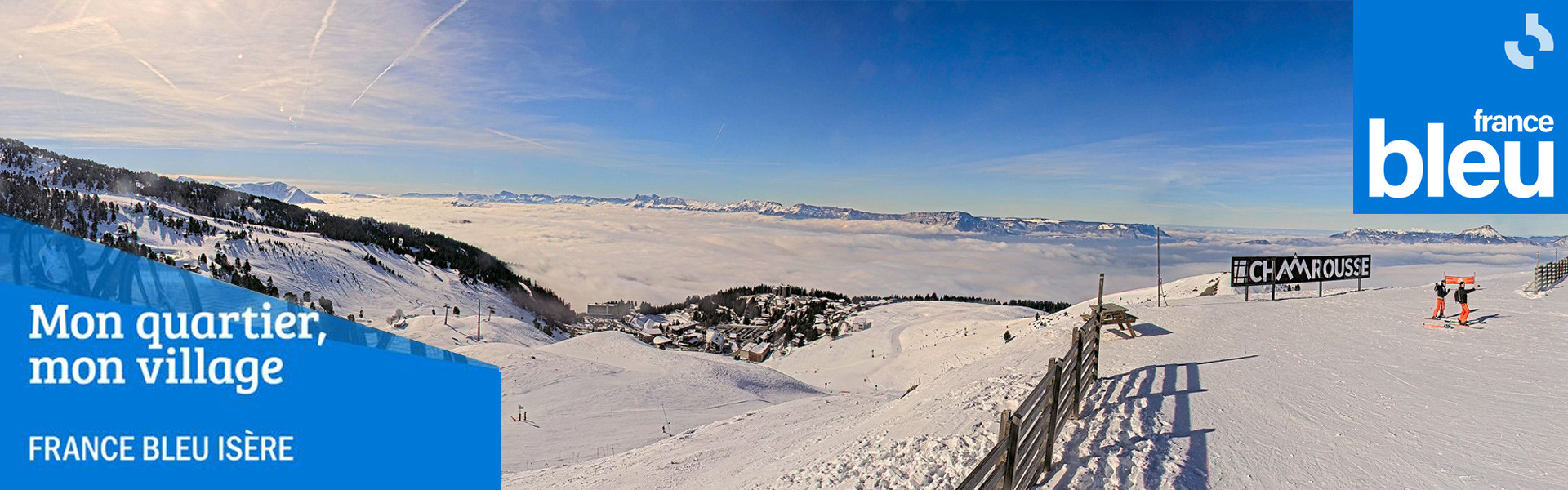 Émission radio mon quartier mon village France Bleu Isère hiver Chamrousse - © France Bleu / Skaping Chamrousse France Bleu Isère émission radio mon quartier mon village hiver station ski montagne grenoble alpes france
