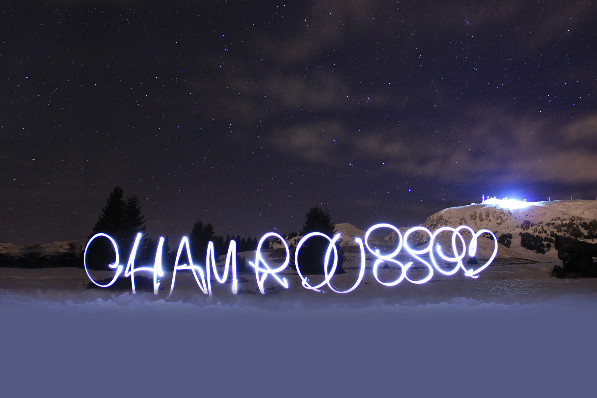 Light painting station ski Chamrousse - © Jonathan Perret et Laurie Hernandez Chamrousse photo light painting lumière station ski grenoble isère lyon alpes france