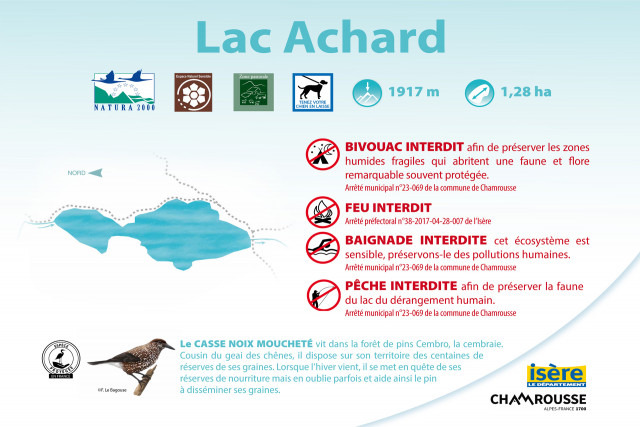 Chamrousse Achard lake information - © Natura 2000 Chamrousse Achard lake information