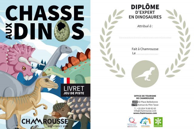 Chamrousse dino hunt booklet - © CA - OT Chamrousse Chamrousse dino hunt booklet