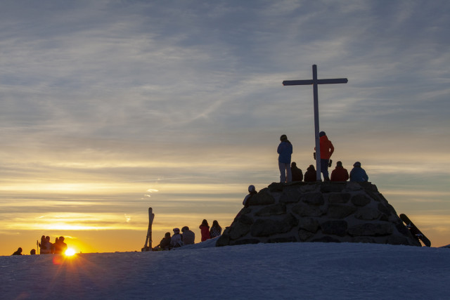 Croix de Chamrousse en hiver - © Ann David Croix de Chamrousse en hiver