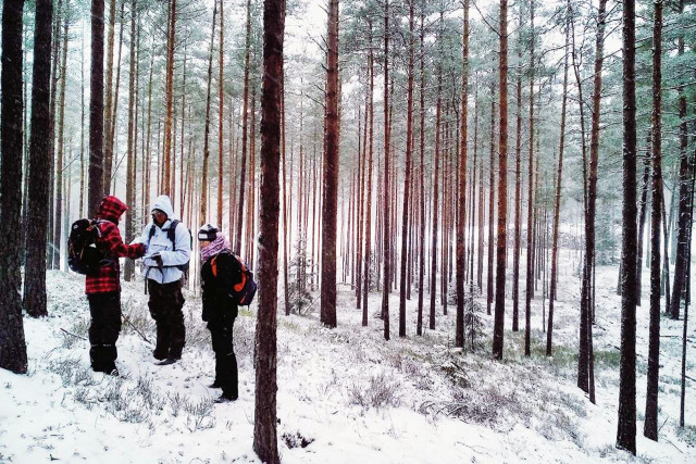 Winter geocaching - © geocaching.com Winter geocaching