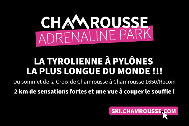 Tyrolienne géante Chamrousse - © CA - OT Chamrousse Tyrolienne géante Chamrousse