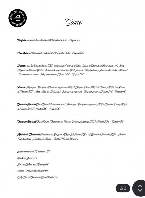 Restaurant l'Auberge du Virage_Chamrousse - © Auberge du Virage Restaurant l'Auberge du Virage_Chamrousse