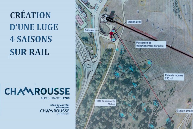 Work on Chamrousse rail sled project - © CH - OT Chamrousse Work on Chamrousse rail sled project