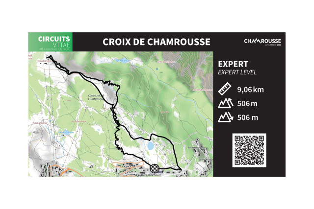 Black mountain bike circuit n°4 Croix de Chamrousse en VTT Chamrousse