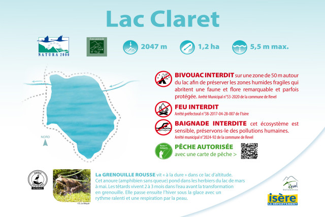 Summer information lac Claret GR®738 Chamrousse refuge de la Pra - © Natura 2000 Summer information lac Claret GR®738 Chamrousse refuge de la Pra