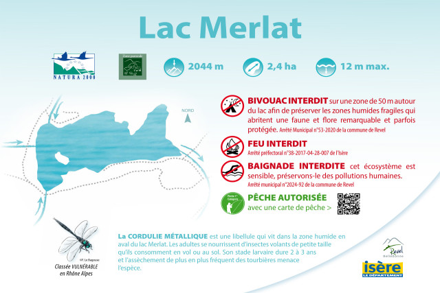 Summer information lac Merlat GR®738 Chamrousse refuge de la Pra - © Natura 2000 Summer information lac Merlat GR®738 Chamrousse refuge de la Pra