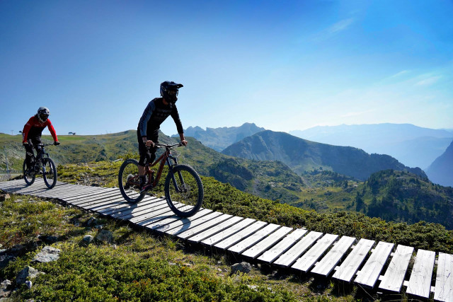 Panoramische Mountainbike-Piste Bike Park Chamrousse