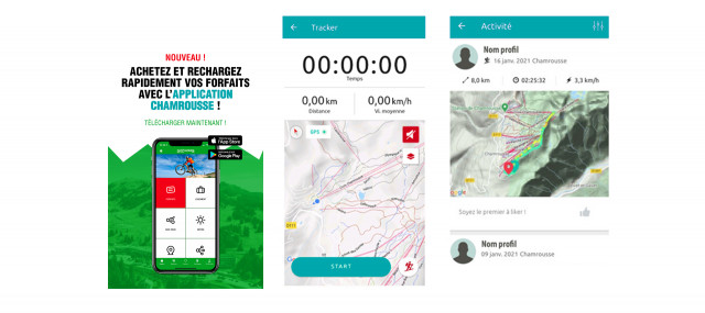 Enregistrement activité montagne ski application mobile Chamrousse