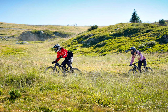 Chamrousse bike park mountain bike downhill track mountain resort grenoble isere french alps france