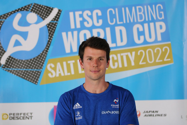 Chamrousse champion pierre rebreyend speed climbing mountain resort grenoble isere french alps france