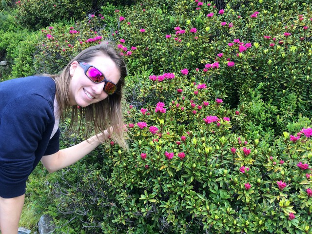 Chamrousse Oursière waterfall flowers mountain resort isere french alps france