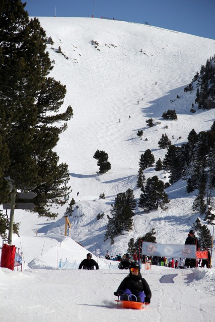Chamrousse Sledging Park experience sledge test winter mountain ski resort isere french alps france