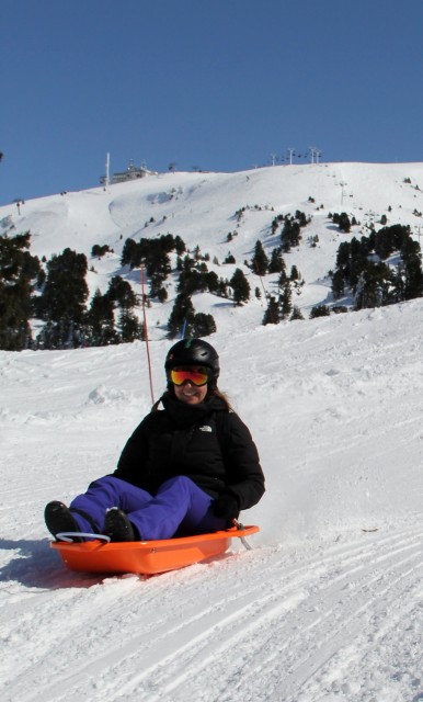 Chamrousse Sledging Park experience sledge test winter mountain ski resort isere french alps france