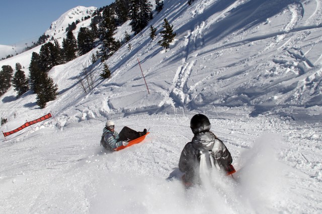 Chamrousse Sledging Park experience winter mountain ski resort isere french alps france