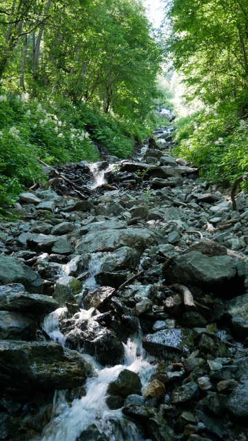 Chamrousse Oursière waterfall stream mountain resort isere french alps france