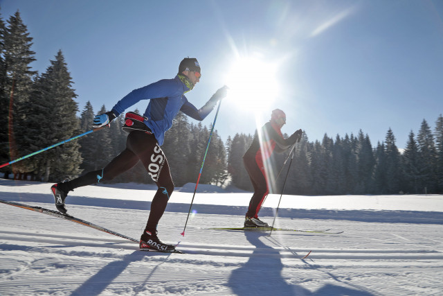 Chamrousse cross-country skiing Arselle plateau mountain resort grenoble isere french alps france