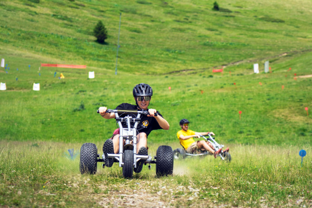 Chamrousse downhill mountain kart all terrain Deval' Park summer mountain resort grenoble isère alpes france