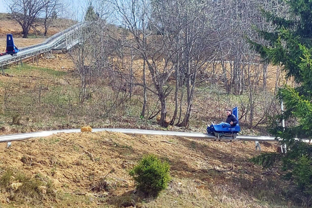 Chamrousse experience rail sledge luge coaster spring mountain resort grenoble isere french alps france