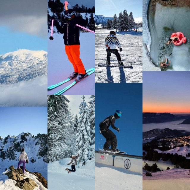 Chamrousse instagram photo montage memories facebook january 2025 ski resort mountain grenoble isere french alps france