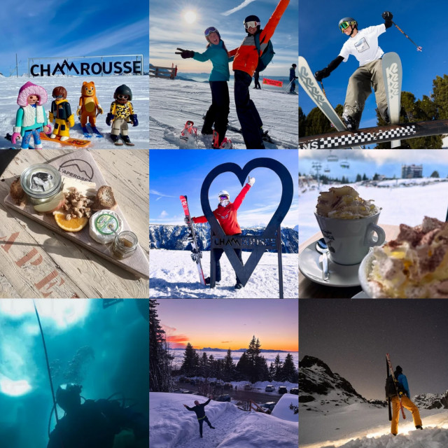 Chamrousse instagram photo montage memories facebook march 2025 ski resort mountain grenoble isere french alps france