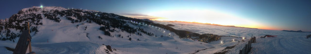 Chamrousse slope ski night sunset webcam winter ski resort mountain grenoble isere french alps france