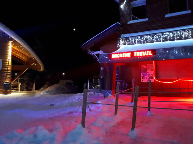 Chamrousse winch machine safety message mountain ski resort isere french alps france