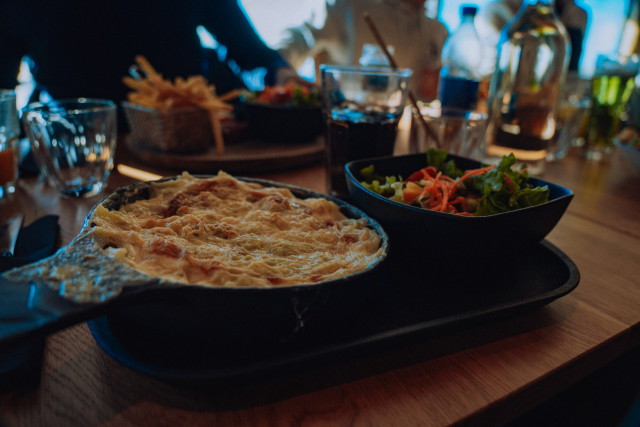 Chamrousse meal mountain restaurant la croix resto altitude piste summit winter ski resort grenoble isere french alps france