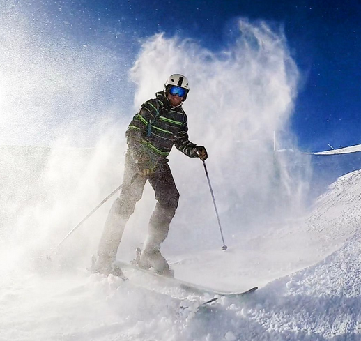 Chamrousse ski fine weather fresh snow winter mountain resort grenoble isere french alps france