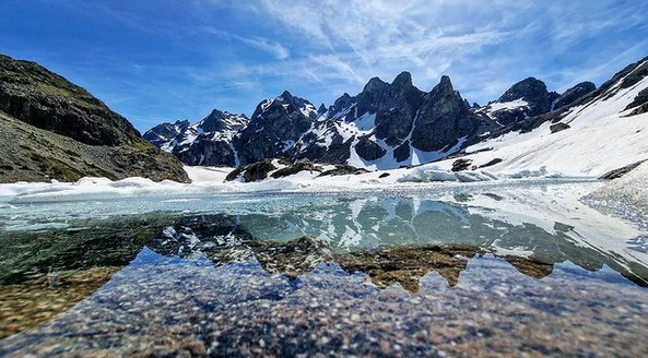 Chamrousse Robert lakes alps winter snow frozen hiking mountains nature landscape resort ski mountain grenoble french alps france