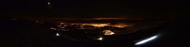 Chamrousse vue Grenoble nocturne webcam crêtes Skaping station ski montagne isere alpes france