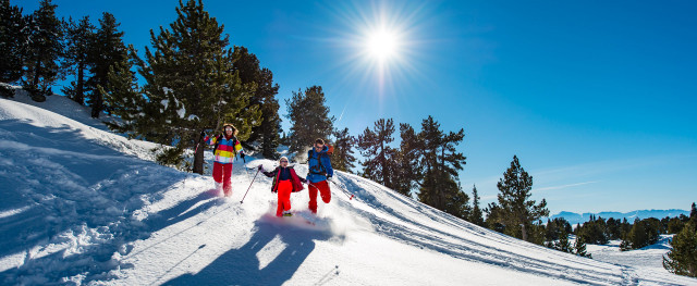 Chamrousse raquette neige famille enfant station ski montagne grenoble isère alpes france