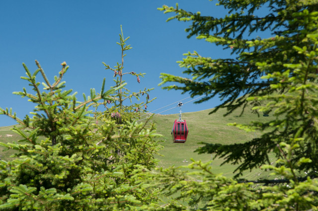 Chamrousse ski lift summer cable car la croix summit mountain resort grenoble belledonne isere french alps france