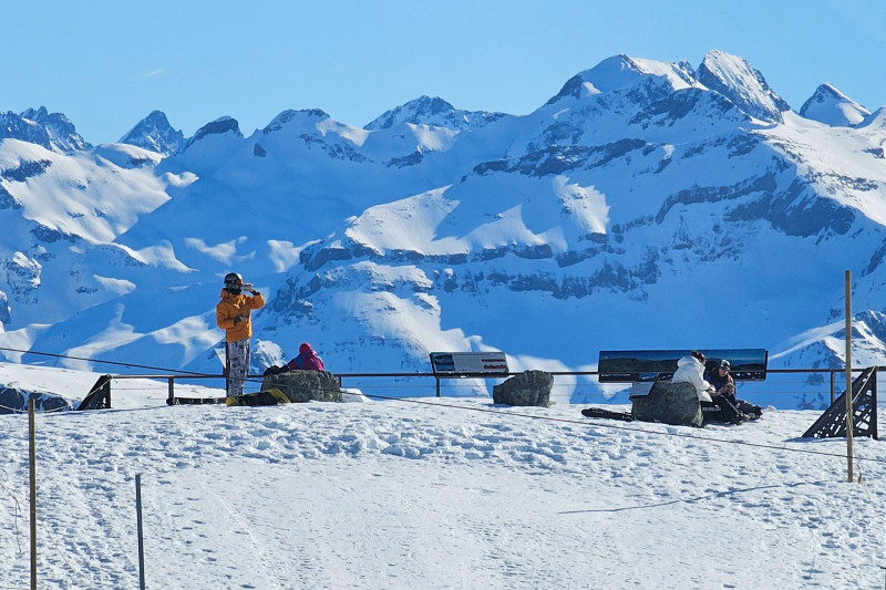 Belvédère Oisans à la Croix de Chamrousse hiver