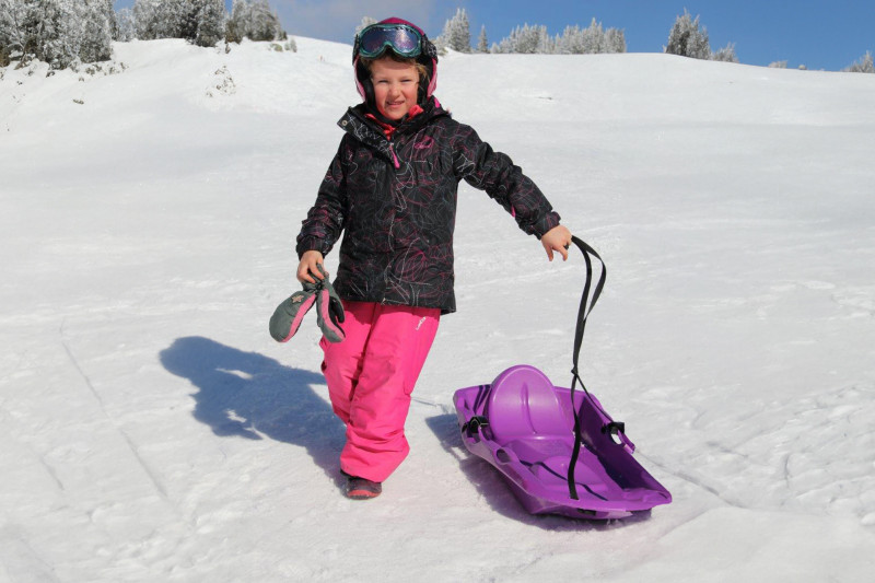 Sledging area for children