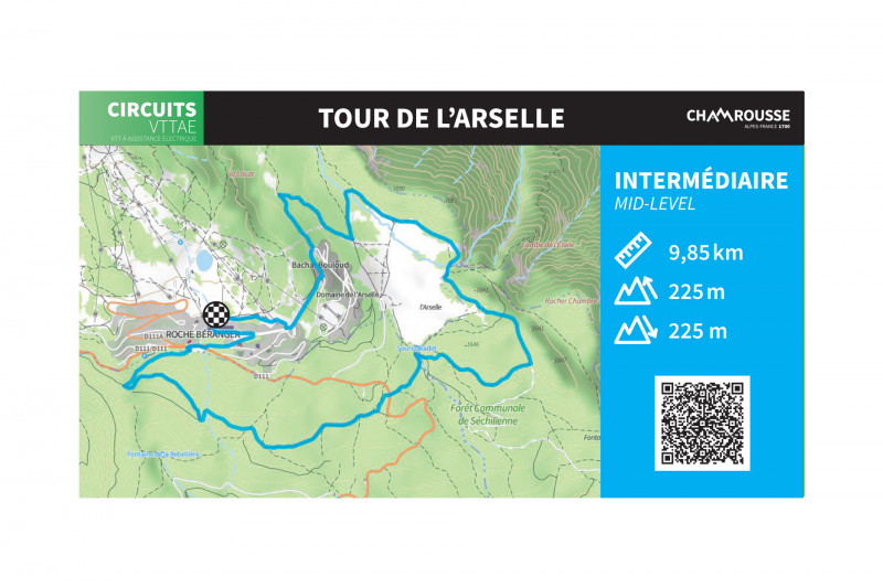 Blue mountain bike circuit n°2 Tour of the Arselle plateau by mountain bike Chamrousse