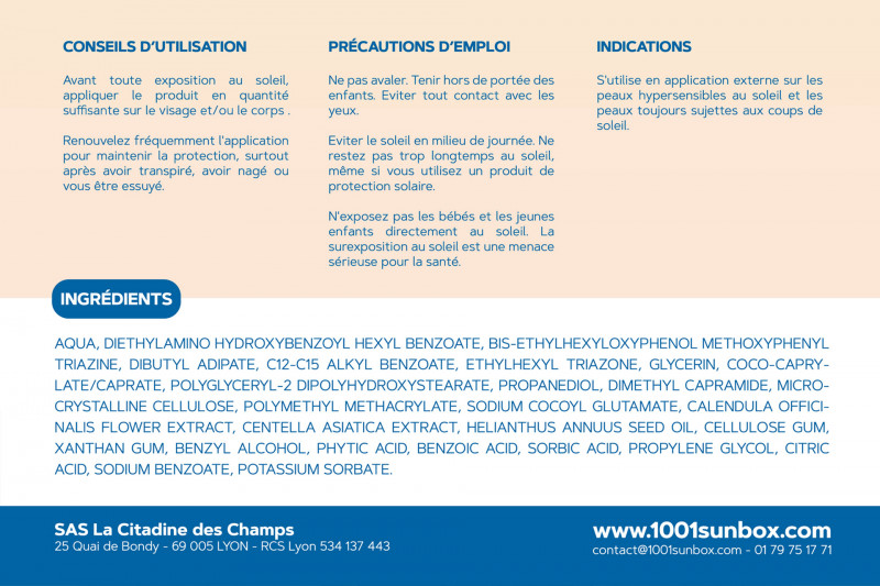 Borne distributeur crème solaire Sun box Chamrousse