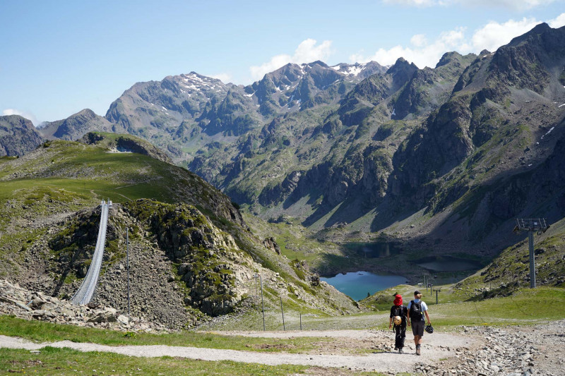 Passerelle himalayenne, belvédère Belledonne et lacs Robert Chamrousse