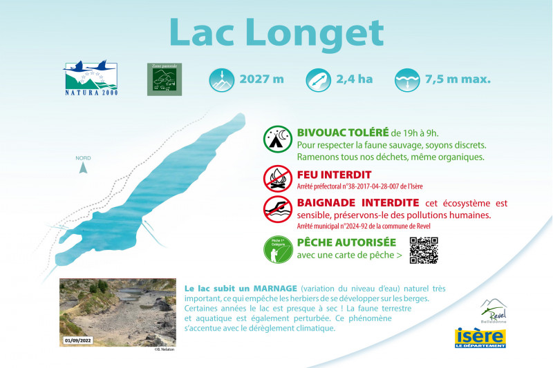 Information été lac Longet GR®738 Chamrousse refuge de la Pra