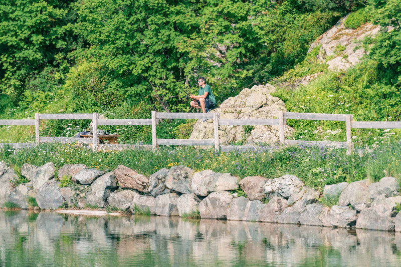 Fishing on the Lac des Vallons Chamrousse