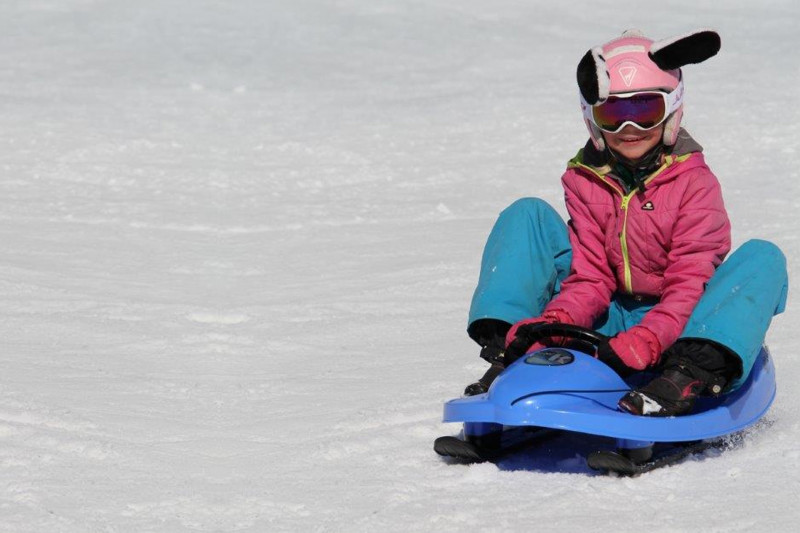 Sledging area for children
