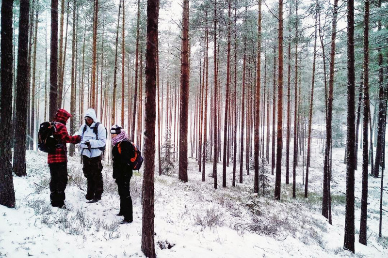 Géocaching hiver