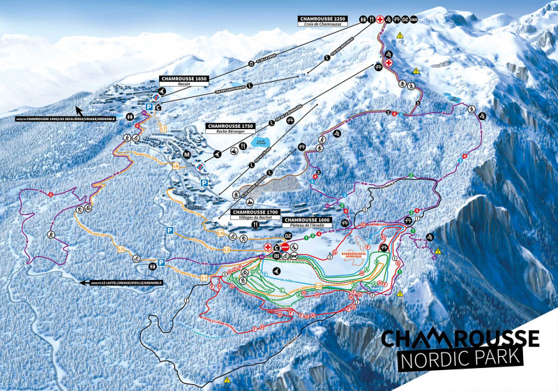Chamrousse Cross-Country Ski Trail Map 2026–2027